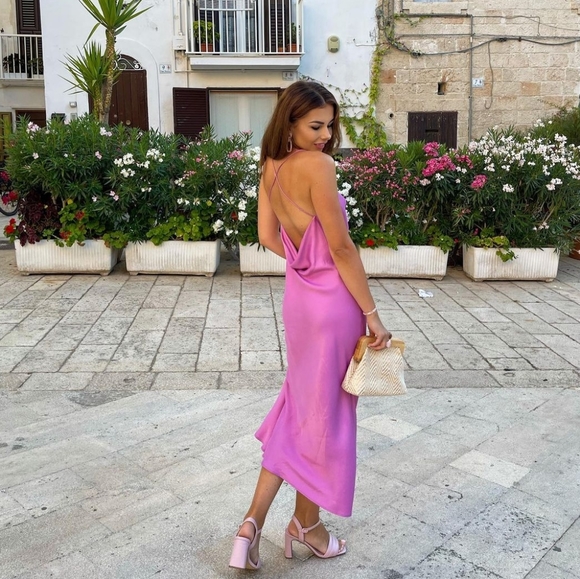 Zara Satin Effect Dress - Picture 2 of 9